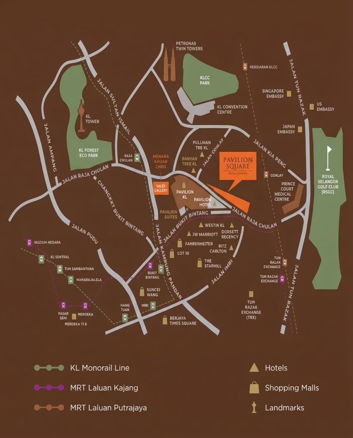 Located in Kuala Lumpur’s Golden Triangle